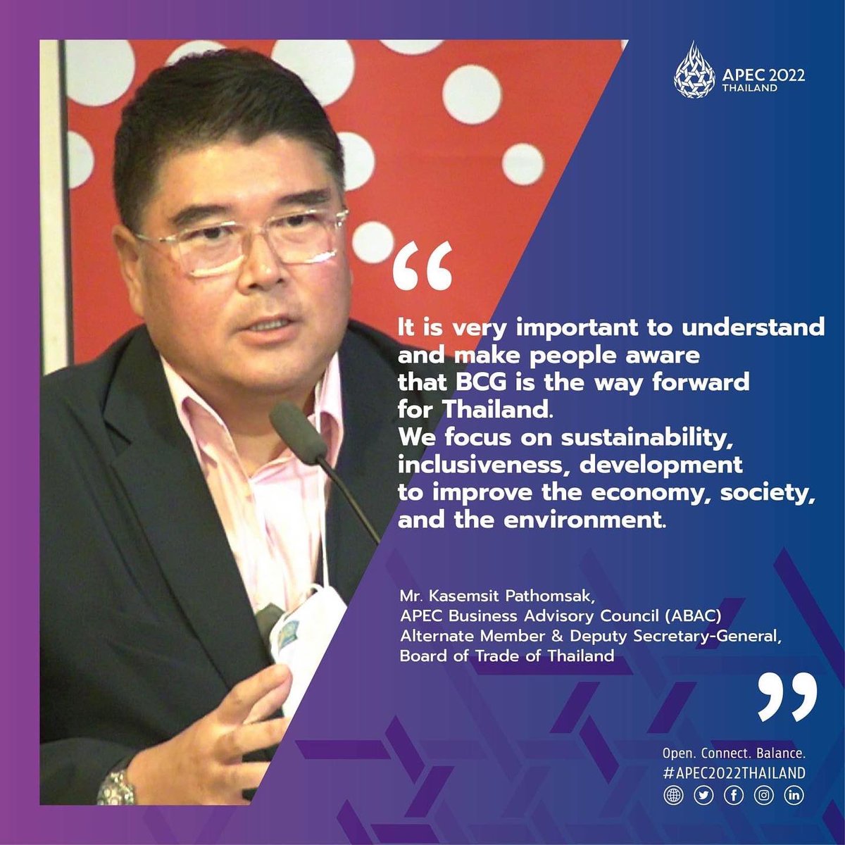 Key points from the speech by Mr. Kasemsit, ABAC Alternate Member & Deputy Secretary-General, the Board of Trade of Thailand at the panel discussion on “Driving Post-COVID Economic Recovery as APEC Host Economy 2022” at @FCCThai 📌 Full session via facebook.com/watch/live/?re…