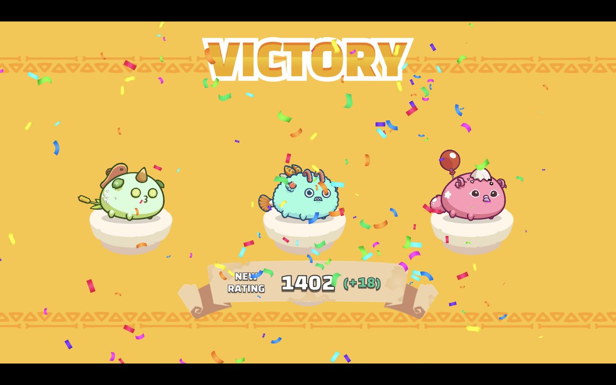 Jumped 200 points tonight, solid resting place for day 1. 

The road to top 100 won't be easy, but this is an endurance race, not a sprint. 

We go again tomorrow. GGWP <a href="/AxieInfinity/">Axie Infinity</a> 🥳