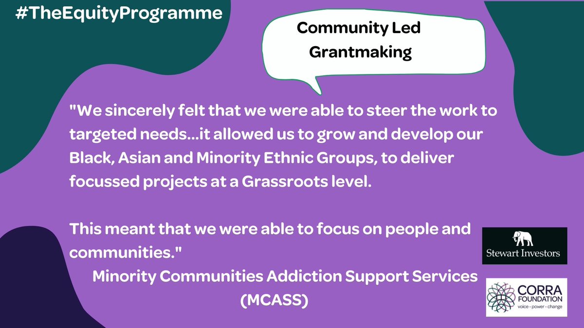 1/5 Today's #TheEquityProgramme funded project is MCASS.  

We were delighted to work alongside Minority Communities Addiction Support Service who are doing vital work of supporting Black, Asian & Minority Communities with their #MentalHealth & wellbeing in a targeted approach.