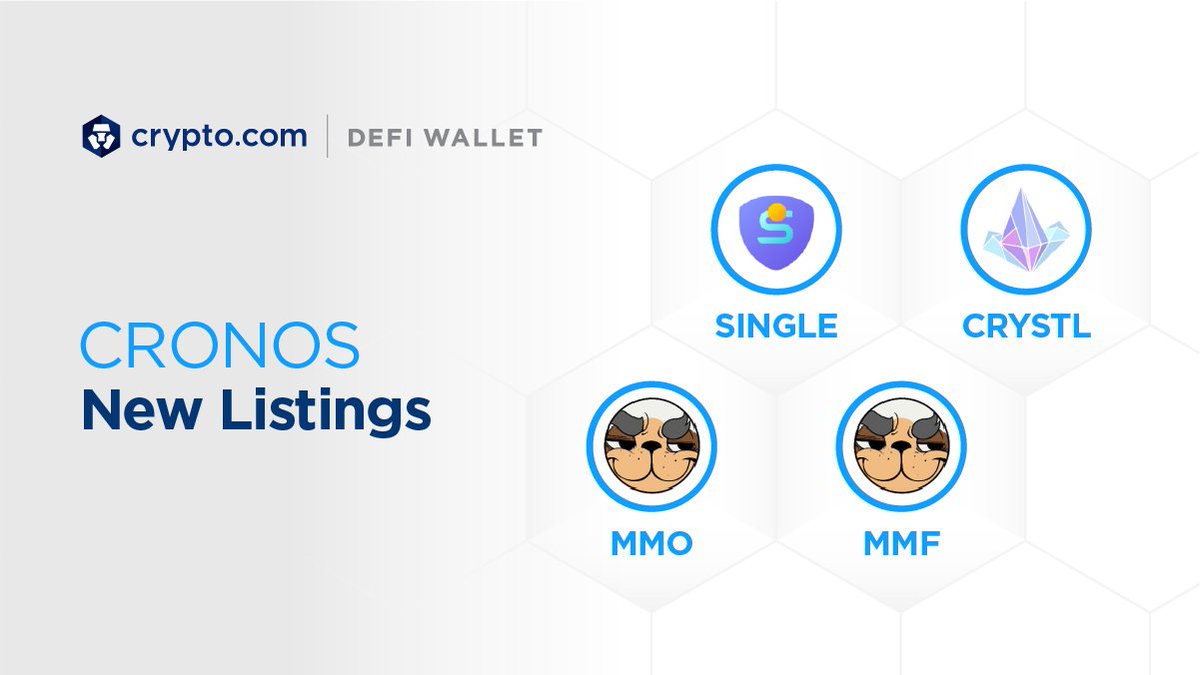 New CRC20 tokens added to the https://t.co/vCNztATSCO DeFi Wallet ✓Single  Finance (#SINGLE) ✓Crystl Finance (#CRYSTL) ✓MM Optimizer (#MMO) ✓MM  Finance (#MMF)
