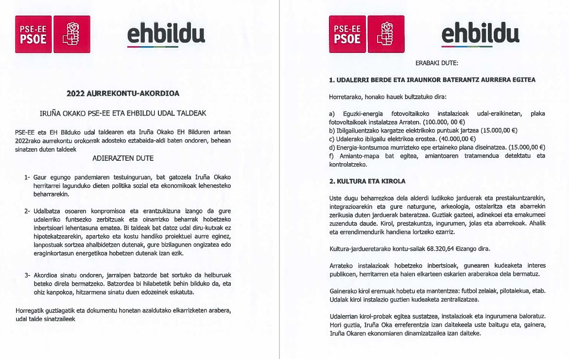 Landerlandia's tweet photo. Los acuerdos municipales entre EH Bildu y el PSE también llegan a Araba. Cuando hay contenidos y mejora de condiciones para la vida de la gente, se negocia, se acuerda, se firma y se cumple. A mi me parece una buena noticia. https://t.co/zvP1RYGwxy
