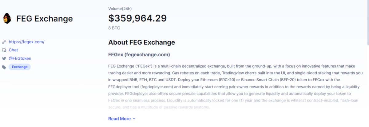 #FEGex data is now tracked on <a href="/CoinMarketCap/">CoinMarketCap</a> 👀 

Getting ready for #SmartDeFi 💡