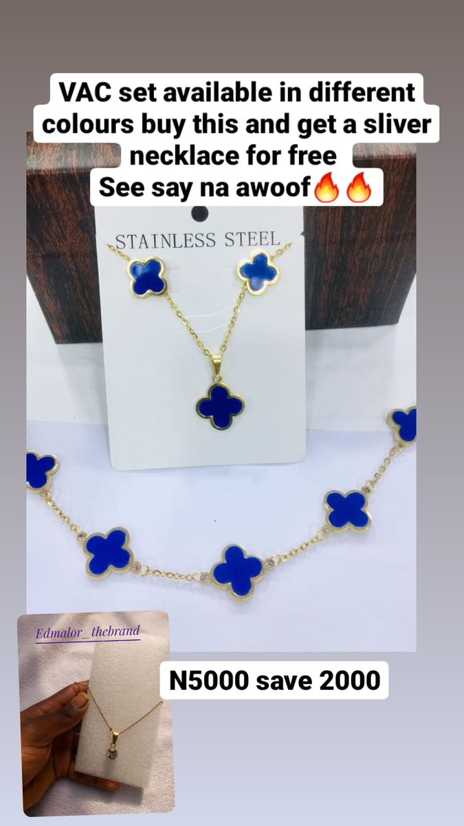 Shayospending's tweet photo. Detail🛍: VAC set
Price: 5000
Location:ilorin
https://t.co/3MFdnf4wZy
Delivery nationwide 🌍
100% Non tarnish
Kindly send a dm to order
#jewelry #legchains #edmalor-the-brand #neclaces https://t.co/c3HpVxyCTm