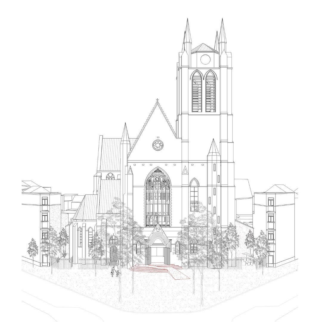 ECTV ARCHITECTEN I.S.M. FENIKX EN ELISE VAN THUYNE LEVEREN HET WINNEND ONTWERP VOOR DE HERBESTEMMING VAN DE SINT-HUBERTUSKERK.
vai.be/nieuws/hubert