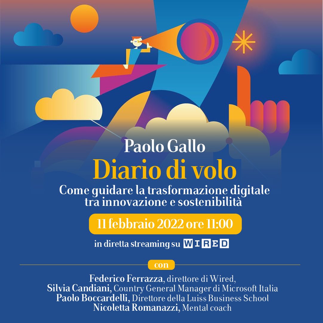 Italgas (@italgas) on Twitter photo 📌 Venerdì 11 Feb dalla <a href="/microsoftitalia/">Microsoft Italia</a> House di Milano e live su <a href="/wireditalia/">Wired Italia</a> la presentazione del libro dell'AD #Italgas #PaoloGallo:
#DiarioDiVolo - Come guidare la trasformazione digitale tra #innovazione e #sostenibilità
▶️ italgas.it/presentazione-…
#DigitalInnovation 📌 Venerdì 11 Feb dalla <a href="/microsoftitalia/">Microsoft Italia</a> House di Milano e live su <a href="/wireditalia/">Wired Italia</a> la presentazione del libro dell'AD #Italgas #PaoloGallo:
#DiarioDiVolo - Come guidare la trasformazione digitale tra #innovazione e #sostenibilità
▶️ italgas.it/presentazione-…
#DigitalInnovation