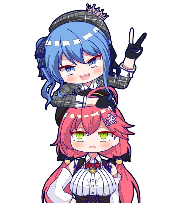 2人は仲良し!
#ほしまちぎゃらりー
#miko_Art 
#miComet 