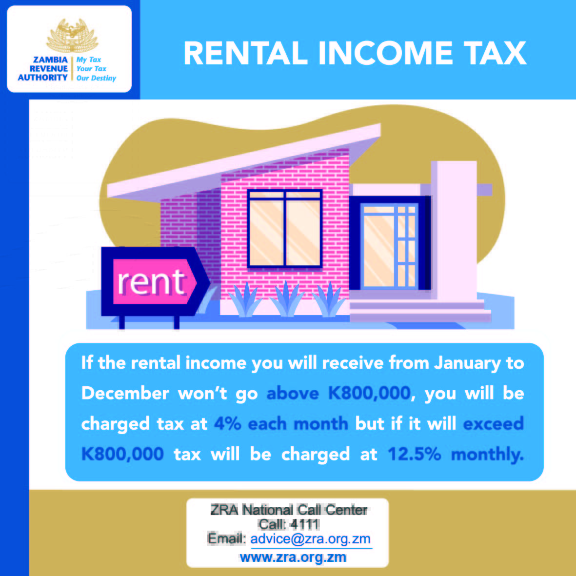 Tune to ZNBC Radio 4 - 88.1 FM at 12:00hrs for the Rental Income Tax discussion. You can post all your questions in the comment box and we will gladly attend to you. #RentalIncome #Rent #Tax #TaxCompliance