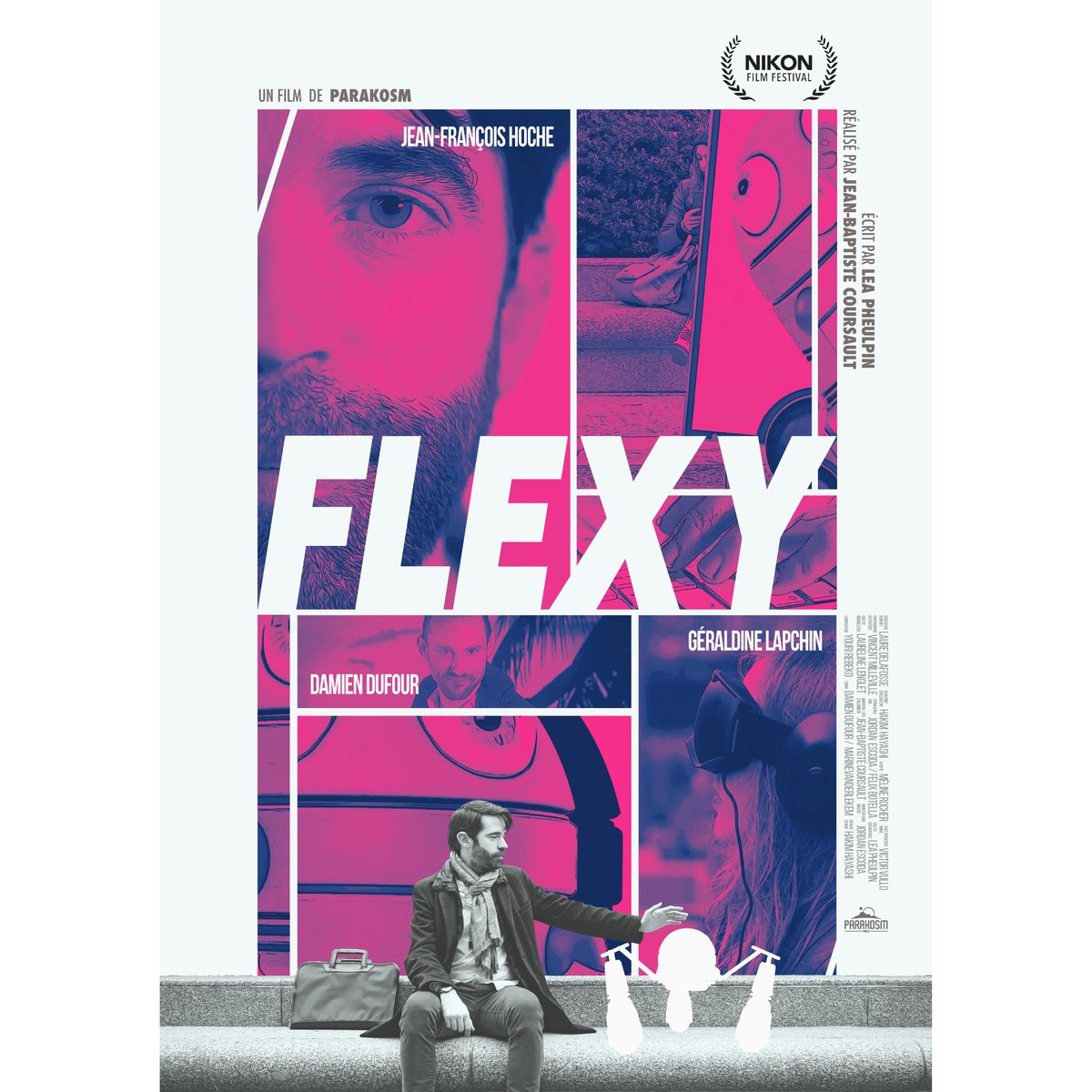 ParakosmP's tweet photo. Et voici l'affiche de #Flexy par le talentueux Hakim Hayashi !
Le film est toujours en compétition au #NikonFilmFestival vous pouvez toujours le visionner et le soutenir ici :
https://t.co/D2HGCpdUuz
#shortfilm #SF #comedy https://t.co/cnoXCLr3Cv