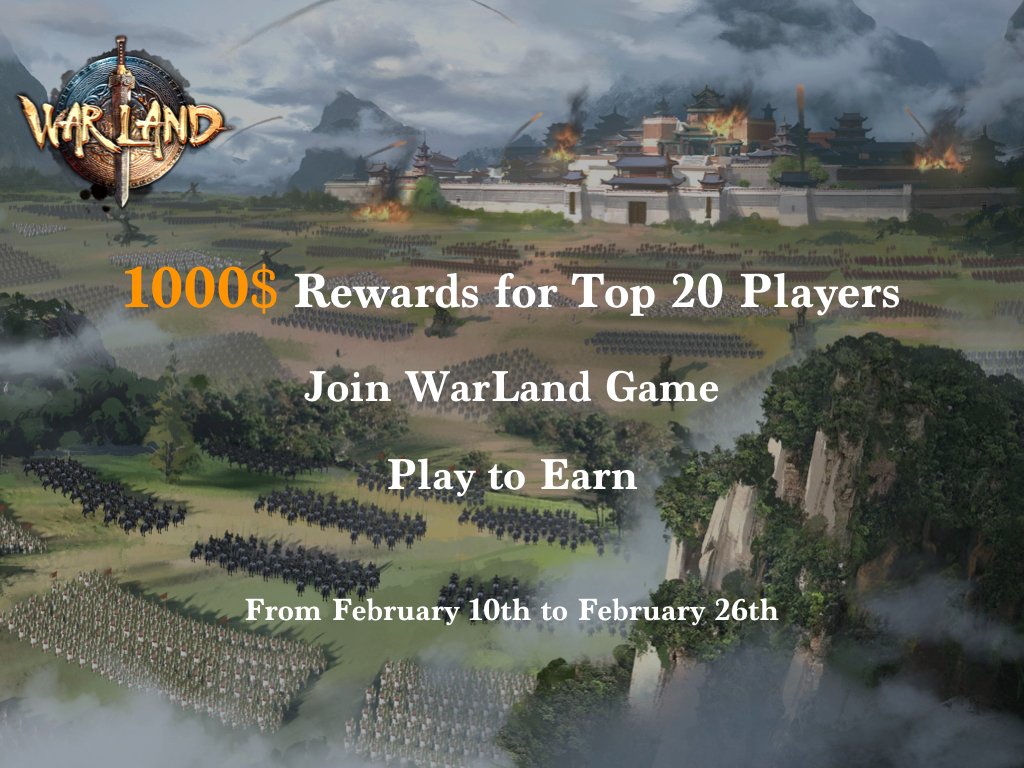 0xWarLand's tweet photo. 🛡Warland New Event Updates⚔
📢We are excited to announce about our new Event in which top 20 players will be picked after achieving the 40_ level in the game.🎉
💰1000$ Will be distributed in top 20 players. 
JOIN the game https://t.co/F0Hy0yYsvD. 
🙌Let's make it Brilliant🤝🚀 https://t.co/elP8CmRWW2