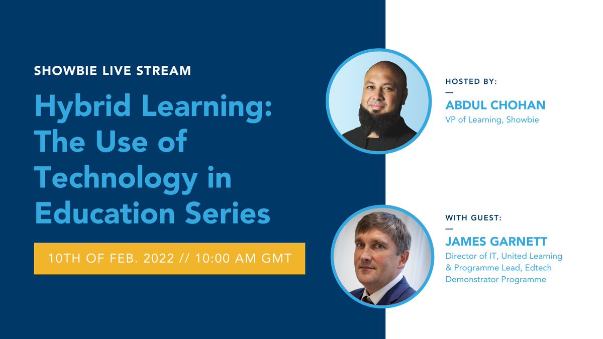 Showbie (@showbie) on Twitter photo 📣 We're going LIVE with <a href="/jamesmgarnett/">James Garnett</a>, right here in 10 minutes! James will be sharing his expertise on school-wide digital strategies using #EdTech with <a href="/Abdulchohan/">Abdul Chohan</a>.
Stay tuned, here in our feed.
#SchoolLeaders #TeacherTwitter #EduChat 📣 We're going LIVE with <a href="/jamesmgarnett/">James Garnett</a>, right here in 10 minutes! James will be sharing his expertise on school-wide digital strategies using #EdTech with <a href="/Abdulchohan/">Abdul Chohan</a>.
Stay tuned, here in our feed.
#SchoolLeaders #TeacherTwitter #EduChat