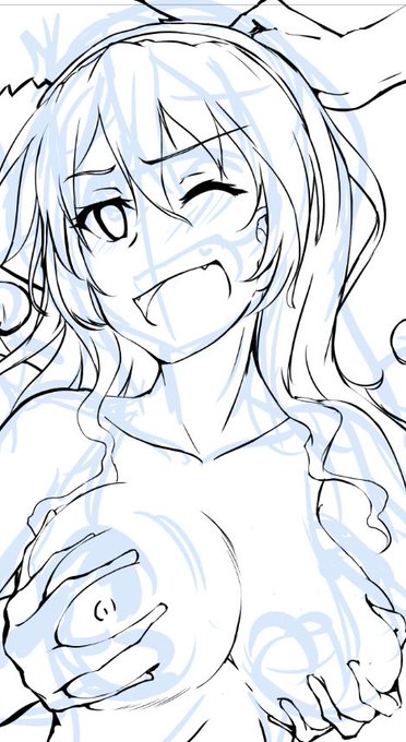 線画終わり～(●'ω`●)モミモミ
飯食ったら塗ってくわよ～('・ω・`)φ 