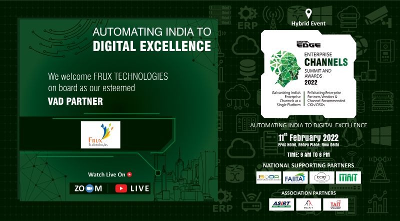 DigitalEdgeMag2's tweet image. We welcome the onboarding of FRUX TECHNOLOGIES as our VAD PARTNER for the DIGITAL EDGE ENTERPRISE CHANNELS SUMMIT &amp;amp; AWARDS 2022 to be held on 11th February 2022 in New Delhi.
 Please register: lnkd.in/g7YFCfTz

#india #cybersecurity #computernetworking