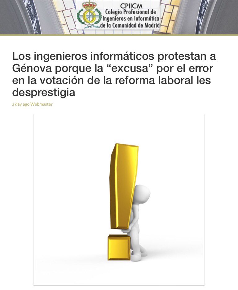 Los ingenieros informáticos protestan por las excusa del error informático en la votación de la reforma laboral