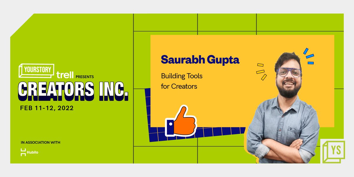 Meet Saurabh Gupta at #CreatorsInc &amp; listen to him share his views on 'Building Tools for Creators'.

Register now: bit.ly/CIC2022SM

<a href="/TrellApp/">Trell</a> <a href="/Hubiloconnect/">Hubilo</a>