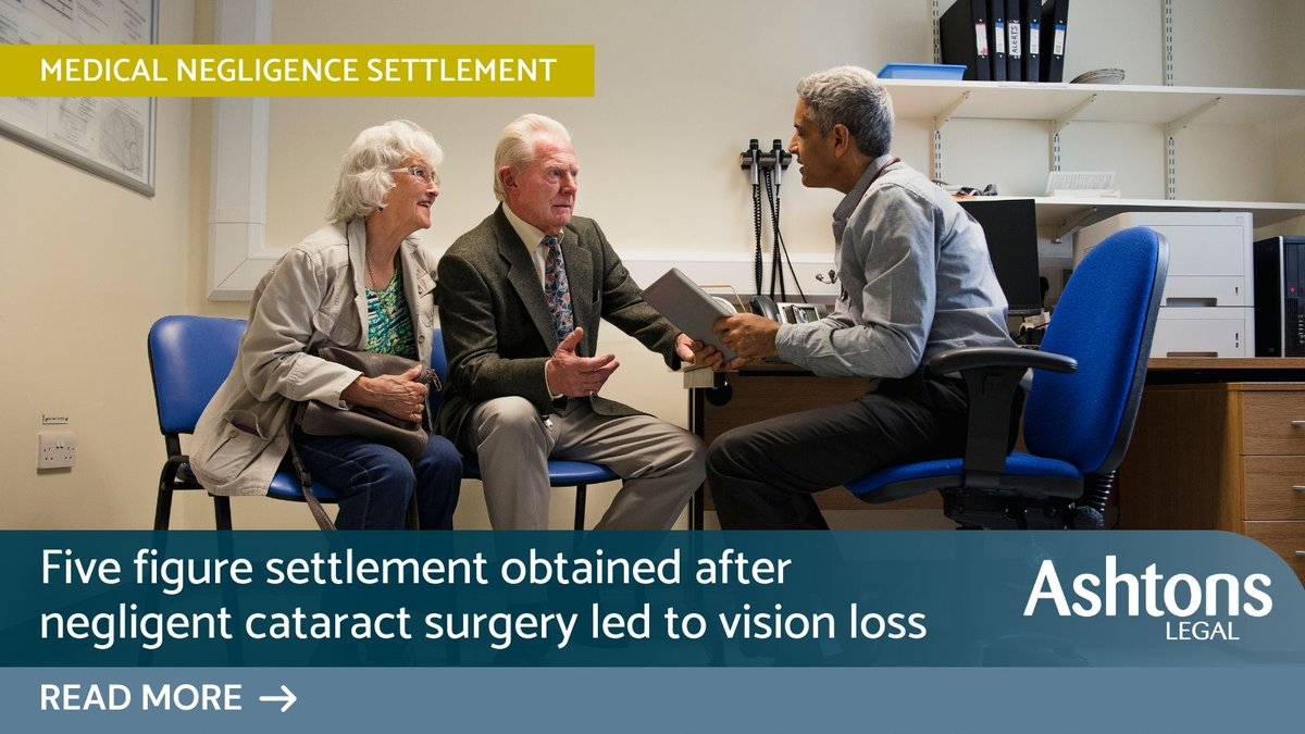 #MedicalNegligence specialist, Amanda Cavanagh (<a href="/MandyCav4/">Mandy</a>), has obtained a five figure settlement for a man who lost the majority of vision in his left eye as a result of a negligent #cataract operation and a subsequent delayed #diagnosis. Read more here: bit.ly/3JfheU9
