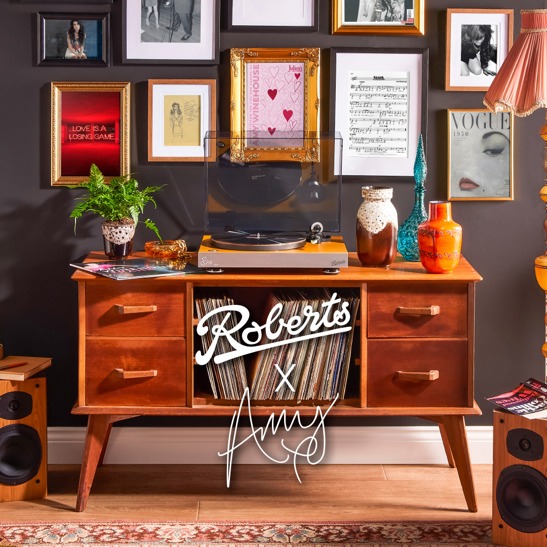 We’re honoured to reveal our collaboration with <a href="/AmysFoundation/">Amy Winehouse Foundation</a>, celebrating the life and legacy of one of Britain’s most beloved musicians, <a href="/amywinehouse/">Amy Winehouse</a>.
We’re paying homage to her legacy with our first release: 50 limited edition turntables inspired by the icon. 
#RobertsXAmy