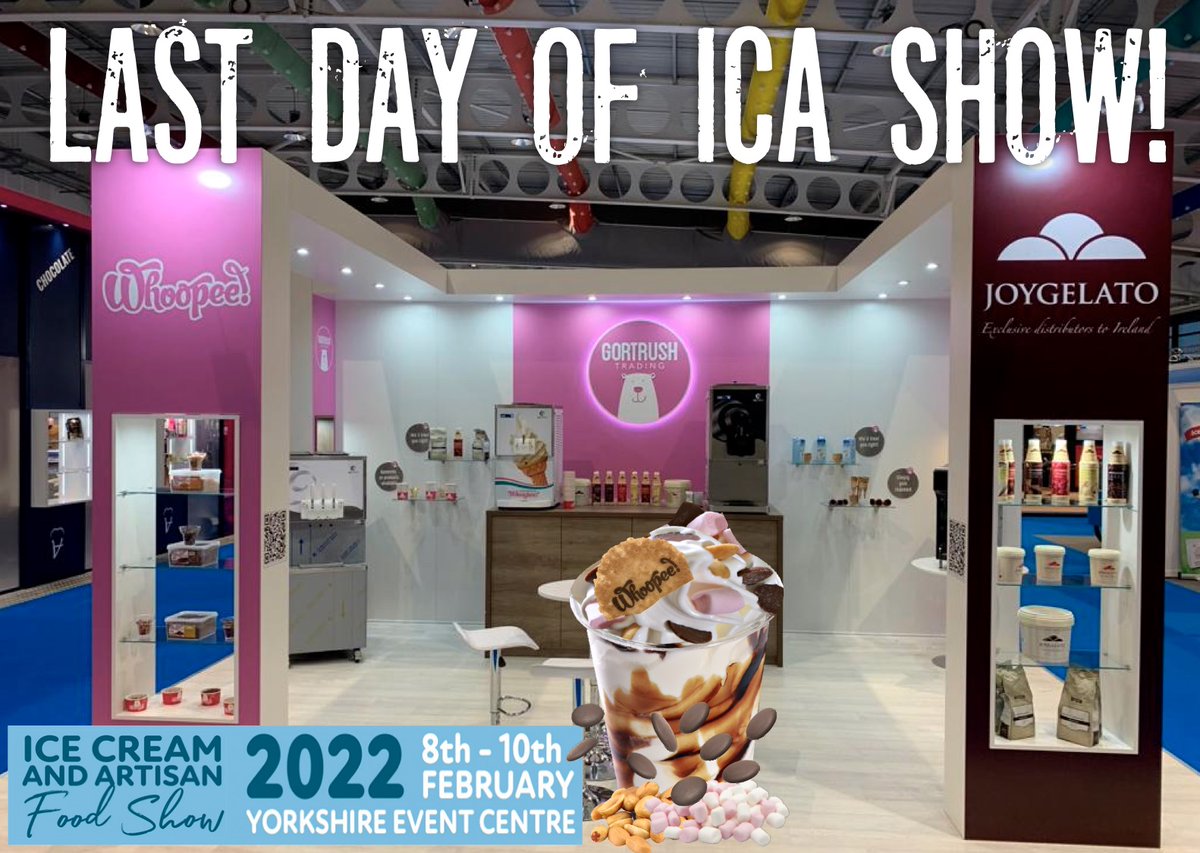 We've had a fab time meeting you all over these last couple of days at the ICA show. Sadly, it's our last chance today so... if you're planning a visit later, stop in at the Gortrush stand for a chat and a courtesy Whoopee ice cream or shake (or both!) See you there! #icecream