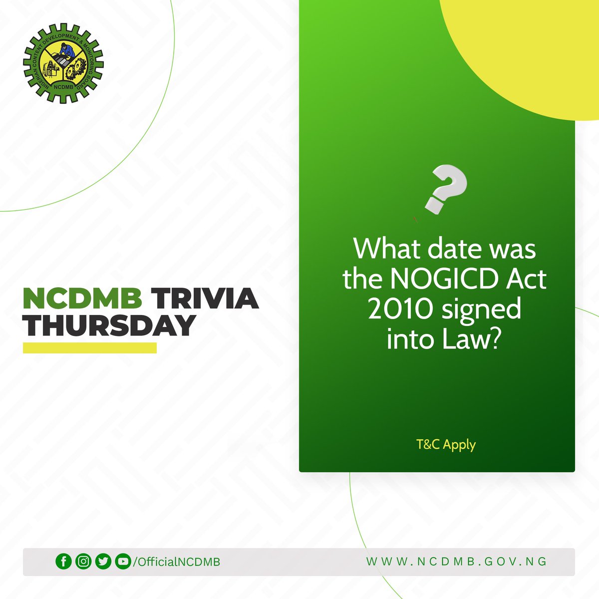 NCDMB tweet media