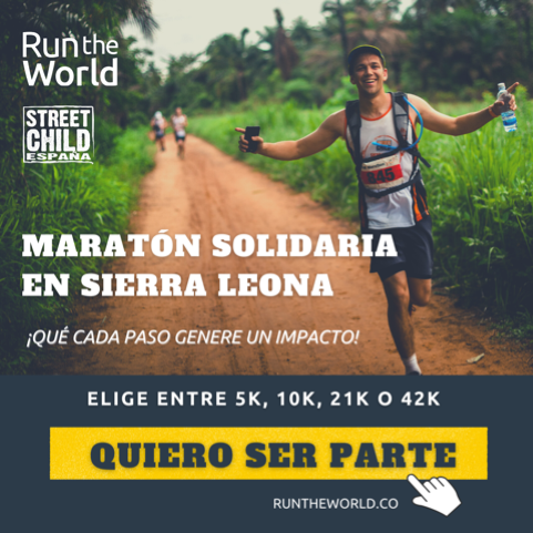 En nuestra Expo apoyamos un evento solidario que es una experiencia deportiva fascinante en Sierra Leona. "Más que una carrera, es cómo vivir una experiencia mientras corres” palabras de Alex, corredor de 42k del equipo runtheworld.co en Sierra Leona en 2019 .