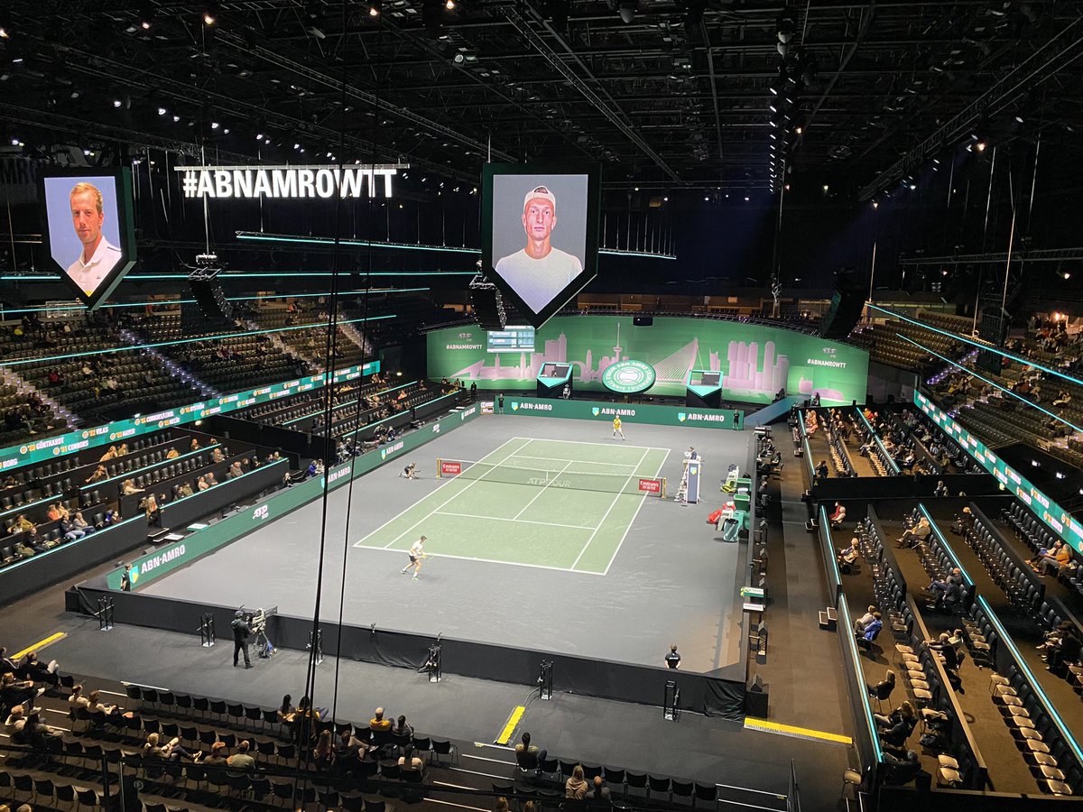 Voor de tennisfans alles uit de kast gehaald voor een maximale beleving binnen wat mogelijk is. 👏 @abnamrowtt @rotterdamahoy