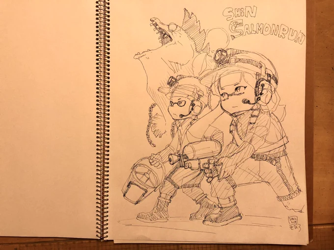 楽描き。描け、という電波を受信した気がしたので。#スプラトゥーン3 