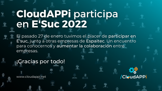 CloudAPPi's tweet photo. Hoy queremos recordar nuestra participación el pasado 27 de enero en E'Suc, un encuentro organizado por Universitat Jaume I dedicado al #networking entre #empresas de Espaitec UJI. 🤝 Es un placer haber tenido la oportunidad de asistir al evento. ¡Gracias a todos!🤗
#esuc https://t.co/XyOfcMX81t