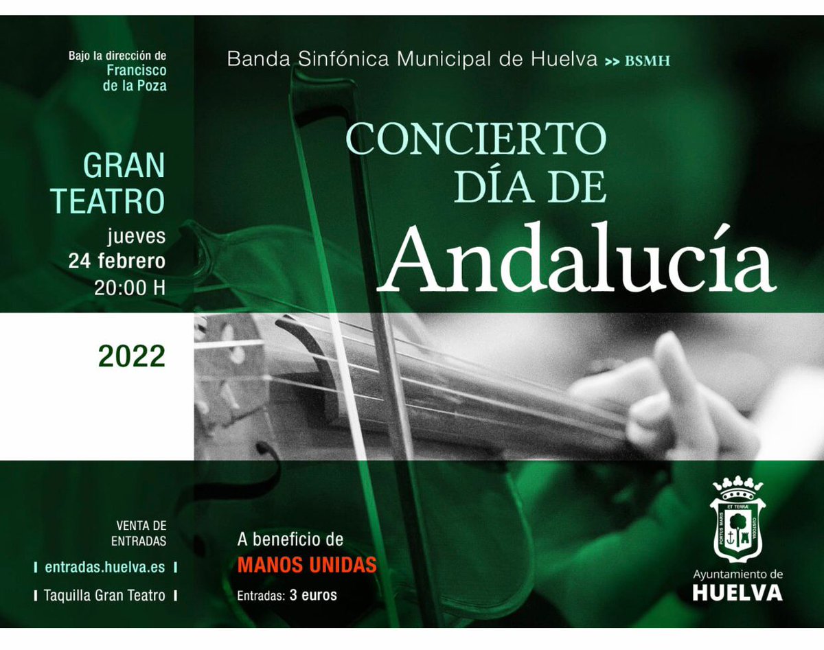 “FANDASÍA” será estrenada el 24 de febrero interpretada por la Banda Sinfónica Municipal de Huelva, bajo la dirección de Francisco de la Poza que ha tenido la amabilidad de aportar algunas sugerencias muy interesantes para la obra.