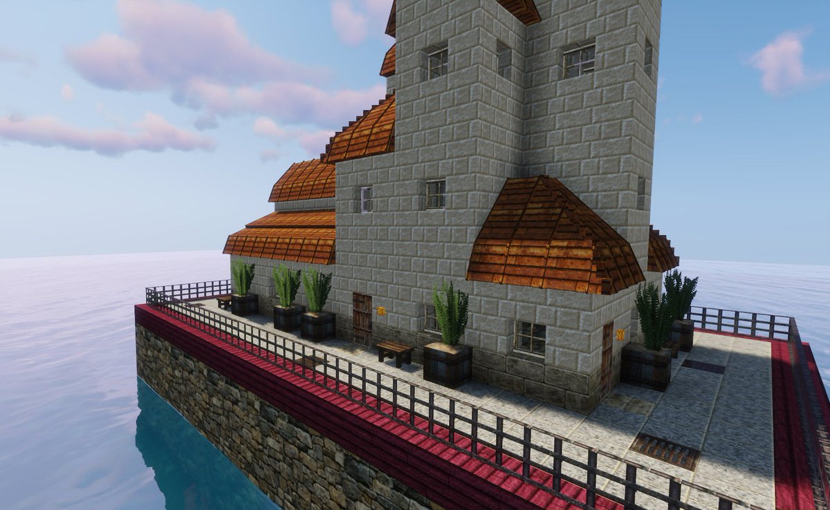 What about a nice little church in the middle of the ocean? Although built in #Minecraft, I tried to stay as close as possible to the original #TownScaper-look... - <a href="/OskSta/">Oskar Stålberg</a>