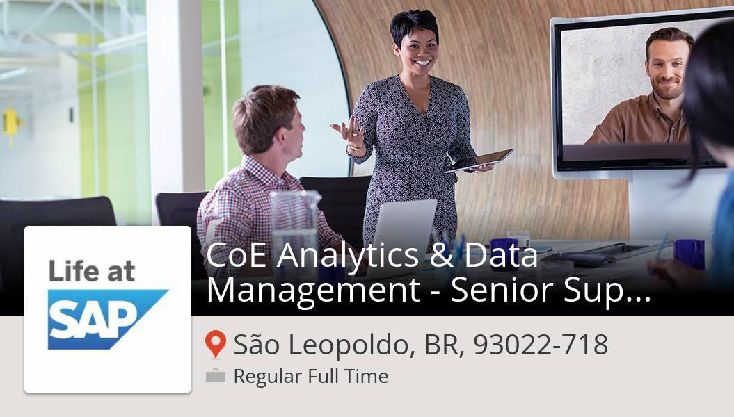 CoE Analytics &amp; Data #Management - Senior Support #Engineer (#SãoLeopoldoBR93022718)  #emprego #JobsAtSAP workfor.us/lifeatsap/gh9xt