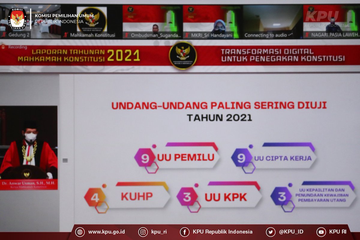 KPU_ID's tweet photo. Turut hadir dalam kegiatan ini Ketua BPK RI, Ketua KY, Menkopolhukam, Setkab, dan Panglima TNI. 

#KPUMelayani
#PemiluSerentak2024 https://t.co/yJjf7dpnri