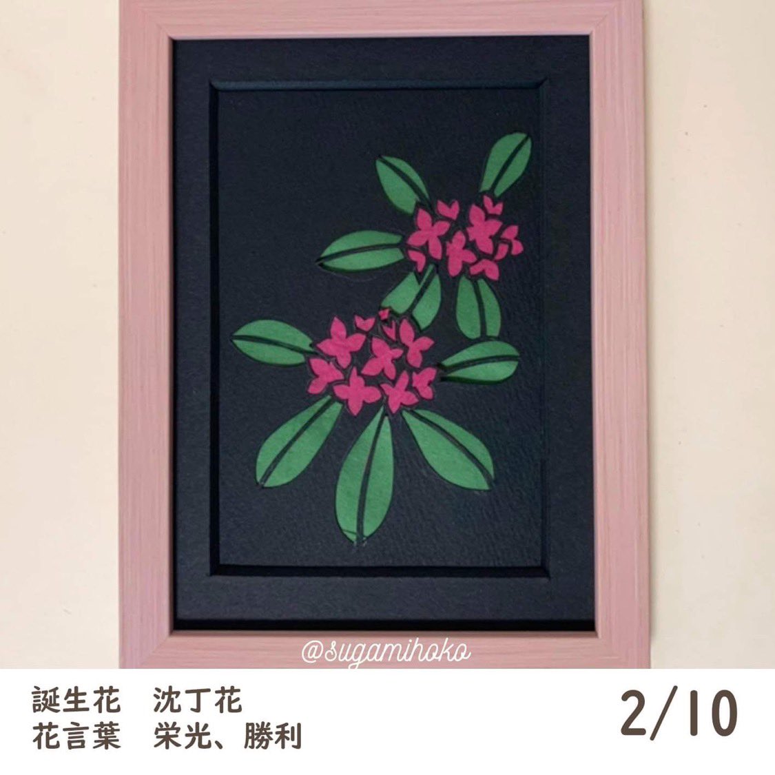 すがみほこ 毎日切り絵で誕生花 2月10日がお誕生日の方おめでとうございます 2月10日の誕生花の切り絵 は 沈丁花 花言葉は 栄光 勝利 幸せいっぱいのステキな一年になりますように𓂃 𓈒𓏸 T Co Kzyqkglv6y Twitter