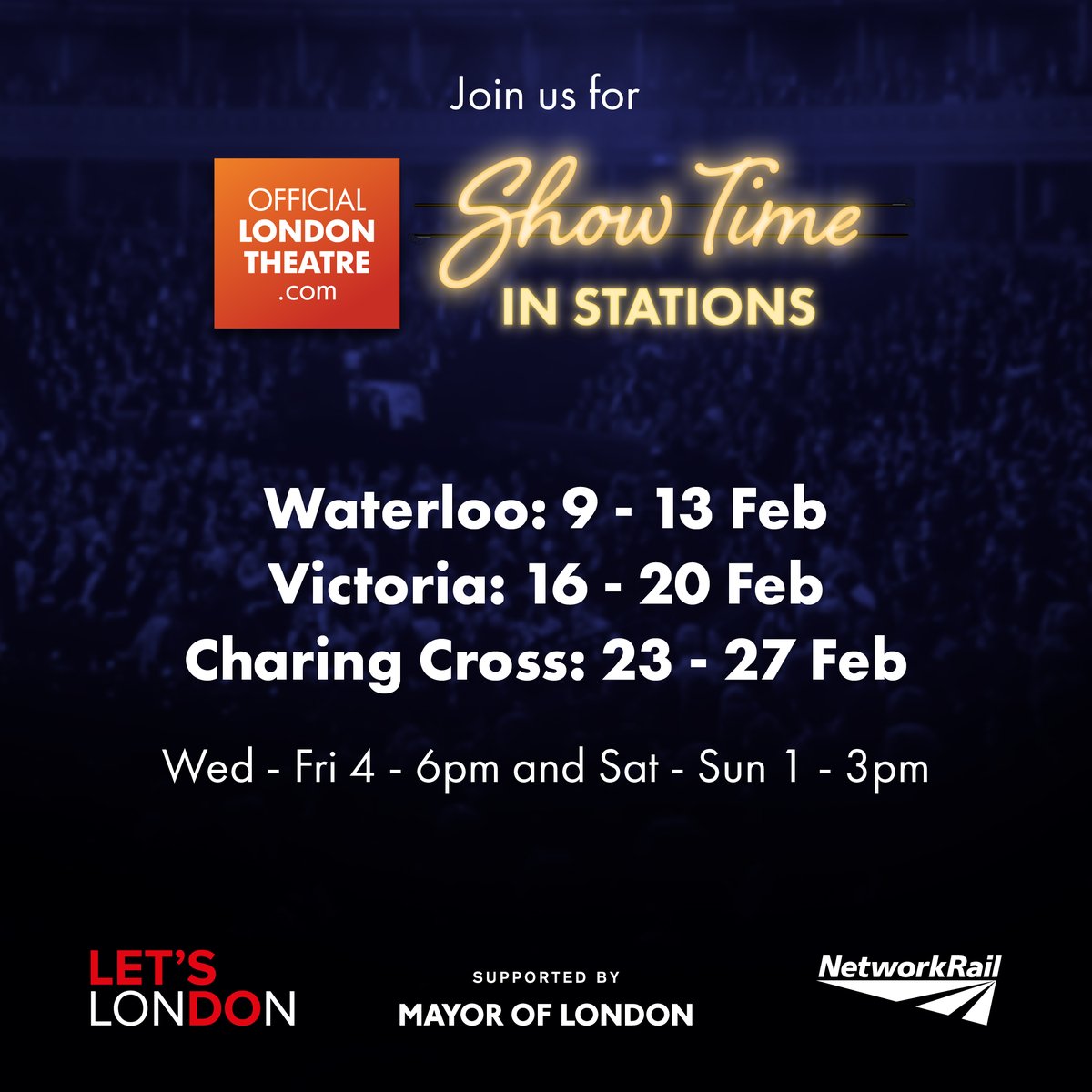 london_theatre's tweet photo. We've partnered with @networkrail to bring you fabulous show themed performances from our wonderful West End cabaret stars to brighten up your commute. Plus, you can unleash your inner diva with the chance to sing to win theatre tickets!🎤 #OLTShowTime #LetsDoLondon https://t.co/jgqPITIKJ0