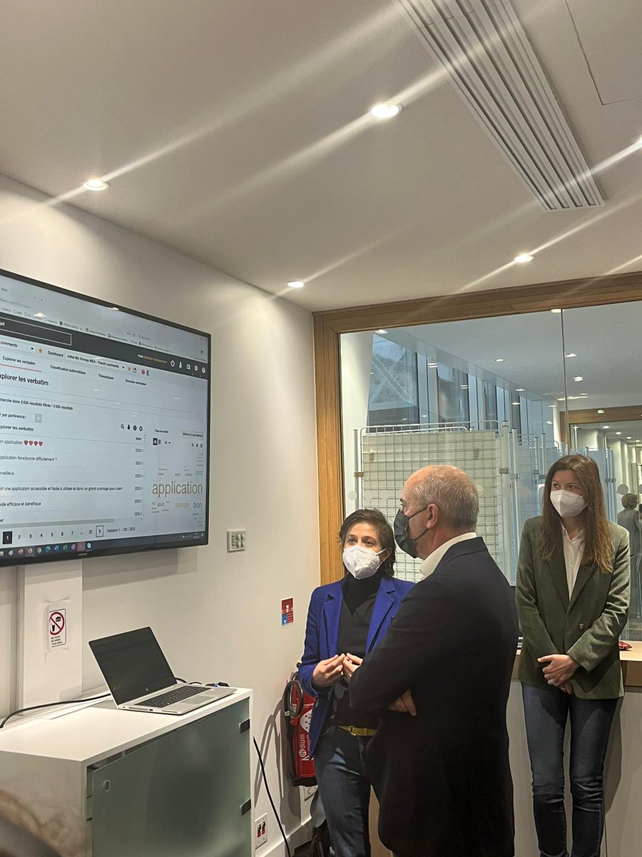 #innovations à l'honneur ce matin - échanges et démos avec <a href="/srichard/">Stéphane Richard</a> et <a href="/MichaelTrabbia/">Michaël Trabbia</a> et les salariés <a href="/orange/">Orange</a> Bravo <a href="/ncharbonniaud/">NathalieCharbonniaud</a> la #DATA et l'#IA à l'honneur !!! #mercistephane #LifeAtOrange
<a href="/stevejarrett/">Steve Jarrett</a> @L_Geffroy <a href="/BeaMandine/">Beatrice Mandine</a> <a href="/CasterNora/">Nora Caster</a> <a href="/SolalStenou/">Solal Stenou</a> @DenisGO