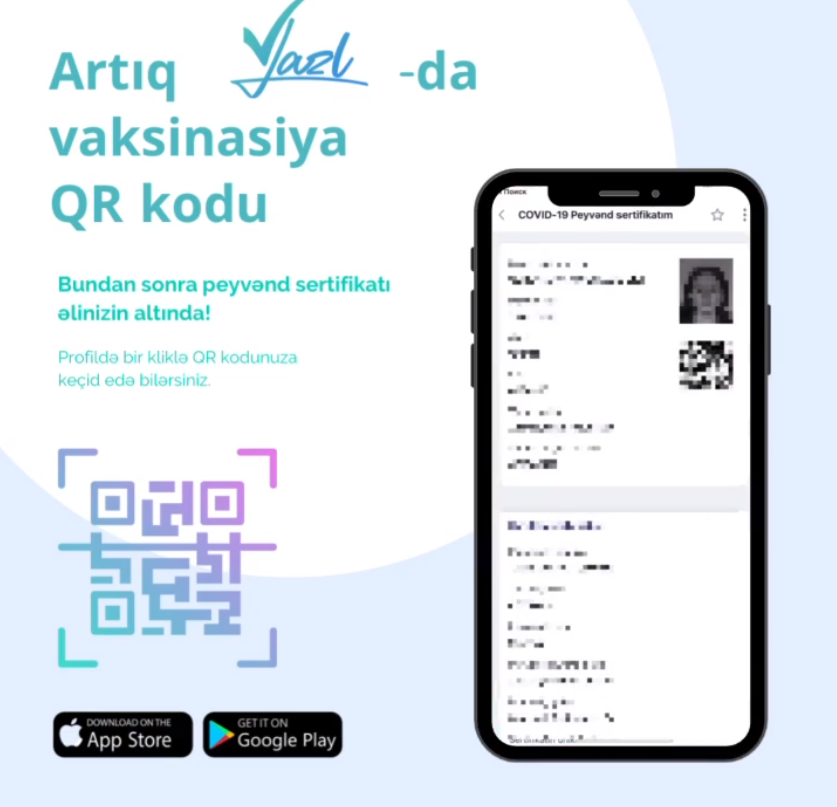 yazlyazl's tweet photo. Daha qapıda gözləməyə ehtiyac yoxdur! 🤓
Peyvənd və ya immunitet sertifikatınızı YAZL-a yükləyin və məkanlara daxil olma prosesinizi daha da asanlaşdırın ☺️💙
#azerbaijani #baku #azerbaijan #azerbaycan
#yazl #booking #rezervasiya https://t.co/G1gBRfBhHI