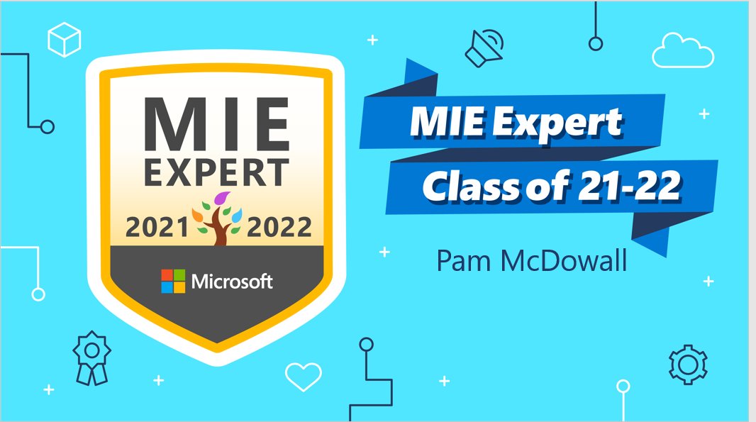 #MicrosoftEdu #MIEExpert This year will be amazing! So excited to be selected as an MIE Expert for 2021-2022 🎉