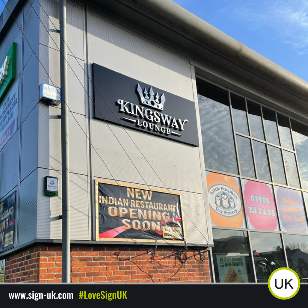 Sign_UK's tweet photo. Some halo effect illuminated mirror polished stainless steel built-ups (that's a mouthful!) we recently installed for @KingswayLounge in Warrington, opening end of Feb! Swipe to see them in situ!

#SignUK #KingswayLounge #Warrington #Signfitters #Signage #LEDsignage #LoveSignUK https://t.co/4gJSZ2rhM2