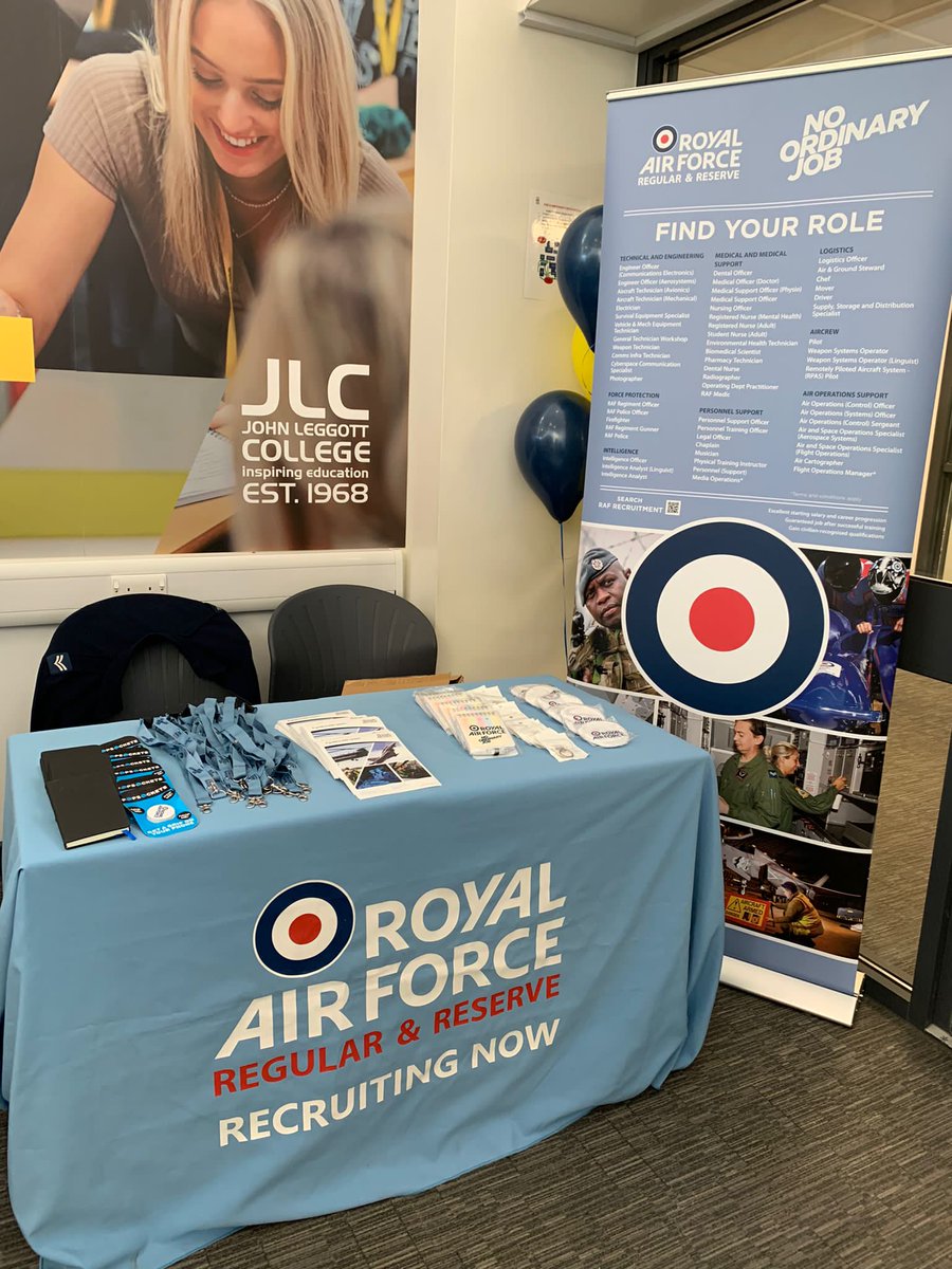 Did you know its #NationalApprenticeshipWeek ? 

The RAF has 23 roles to choose from &amp; today we're at <a href="/JohnLeggottColl/">John Leggott College</a> to talk you through the great #opportunities we have on offer.

#NAW2022 #noordinaryapprenticeship #findyourrole