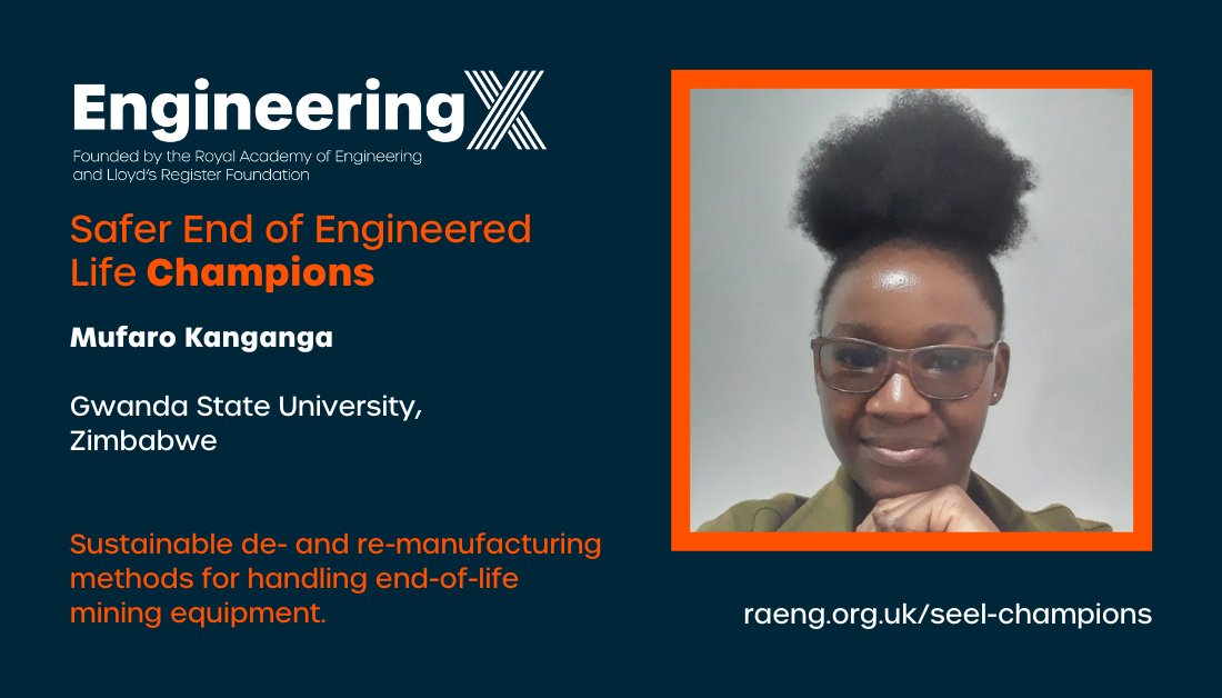 Mufaro Kanganga (@mufarok) on Twitter photo Iāve been chosen as an #EngineeringX Safer End of Engineered Life Champion, working with <a href="/RAEngGlobal/">RAEngGlobal</a> to address global challenges and improve safety related to decommissioning, dismantling and disposal of products and structures at the end of their life. raeng.org.uk/global/interna⦠Iāve been chosen as an #EngineeringX Safer End of Engineered Life Champion, working with <a href="/RAEngGlobal/">RAEngGlobal</a> to address global challenges and improve safety related to decommissioning, dismantling and disposal of products and structures at the end of their life. raeng.org.uk/global/internaā¦