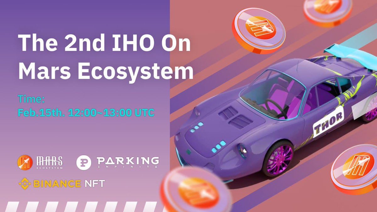 📢The 2nd IHO on Mars #Launchpad with 
<a href="/InfinityParking/">Parking Infinity</a> 

⏳IHO Duration: 12:00-13:00UTC, 15th Feb.
💵PARK IHO Price: 0.2XMS (82% off the market price of 1.1 XMS per PARK)  
👉Buy XMS: app.marsecosystem.com/swap

Read the details:
medium.com/@mars-ecosyste…
#IDO #BSC #Gamefi