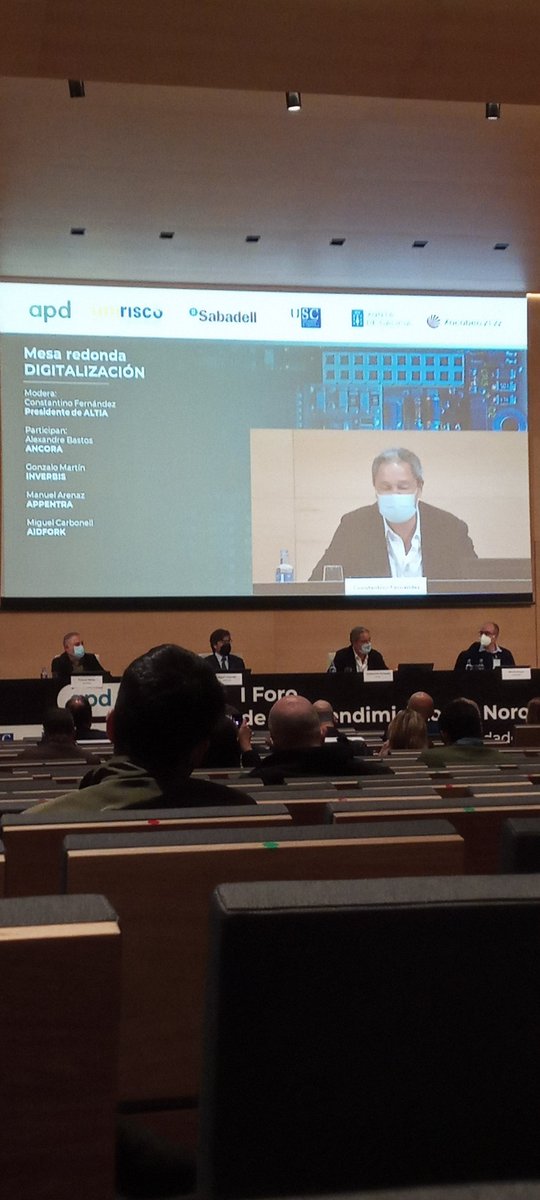 Seguimos coa segunda mesa redonda, esta vez de #Dixitalización, coa participación das #startups <a href="/ancoramobile/">Ancora</a>, <a href="/InverbisA/">InverbisAnalytics</a>, @Appentra e #Aidfork

#ForoEmprendimiento #Innovación