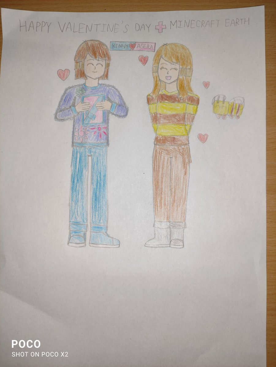 Colorpeace10's tweet photo. Hello and Happy Early Valentine's Day!
I am drawing the new version of Kenny and Asera before February 15th and adding the original version for fun. I will try my best to draw more #characters than Kenny and Asera. Thank you and Goodbye!⭐#ValentinesDay #FANART #Kenny #Asera #art https://t.co/uqxzZiEIjg
