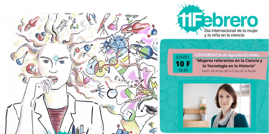 No te pierdas esta tarde a las⌚️18:30 la charla de la cuentacientíficas <a href="/agdagira/">Águeda Giráldez</a> sobre👩‍🔬Mujeres referentes en Ciencia y Tech del ciclo #MujeresEnDigital y el #11F, Día de la mujer y la niña en la ciencia🚀 
 
➡️Presencial en <a href="/IgualdadZGZ/">Igualdad Zaragoza</a> 
➡️Face Live: facebook.com/IgualdadZGZ