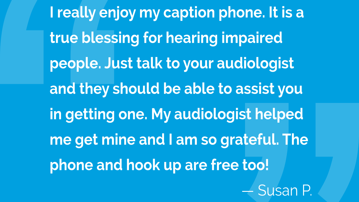 ClearCaptions's tweet photo. Your patients will thank you for getting them setup with a #captionphone. It'll change their lives and help them stay confident and independent! Our customer, Susan shares her experience and we couldn't be more happy to hear her story. #ClearCaptions #WordsMatter https://t.co/G6tJOha2Qm