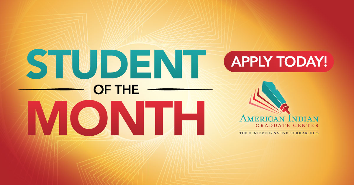 Native_Forward's tweet image. We want to celebrate YOU! Be the next @TeamAIGC #StudentoftheMonth.

✅ Apply now: ow.ly/gNeg50HLSK0

#TheCenterforNativeScholarships #MakingtheGrad