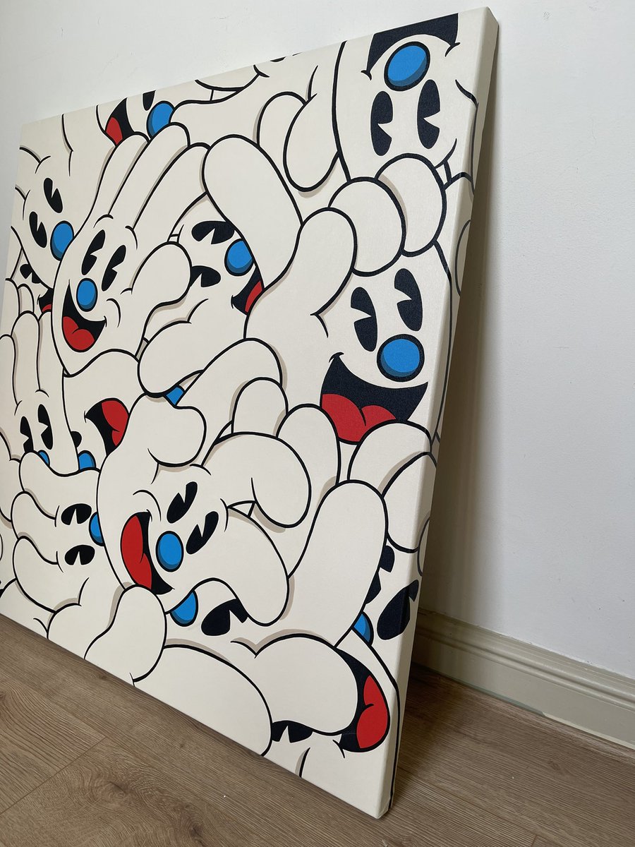 5uperfreak's tweet image. Spanky’s on canvas looking nice in our new home 😋