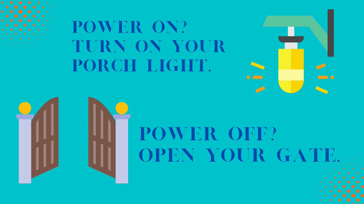 As #MLGW crews finish the restoration process, they need your help. If your services are on, please turn on your porch light. If your services are off, please open your gate. This will help us identify who needs help and make necessary repairs. #ServingYouIsWhatWeDo