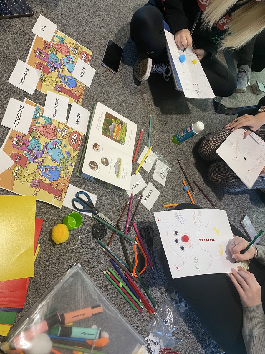 MissPGreenR's tweet photo. Mini Teach in January🔖 We created a task based on the gruffalo. Learning objective: to create and describe our own monster using adjectival phrases. https://t.co/313FBHcW2I