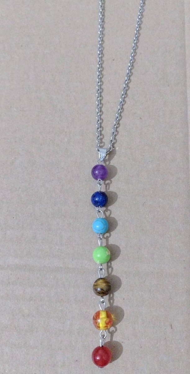 7 chakra 18 inch necklace, cheap cheerful little gift #etsy #yogo #chakra #7chakras #giftideas #gemstones #handmadegifts #7chakranecklace #chakranecklace #chakraset #7chakras  etsy.me/3JoxLFv