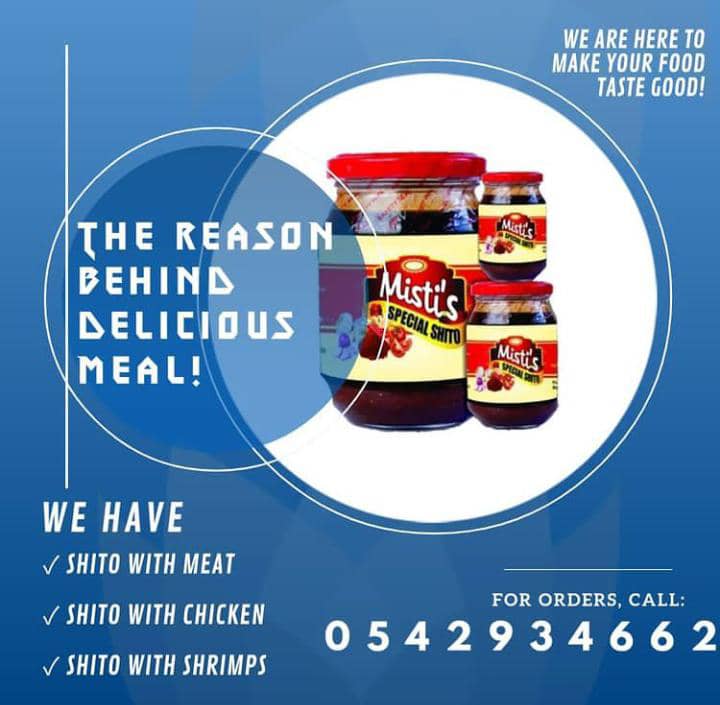 Misti_shito's tweet photo. Hi everyone, we're ready to take your orders and deliver them to you.  Kindly contact us on 0542934662 or dm us @Misti_shito. https://t.co/bqKb7UFv6b