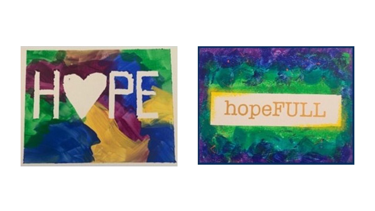 Art pieces “Hope” and “Hopefull,” created by PWS patients, hang in our Glostrup and Waltham offices and serve as reminders that patients are counting on us. Thank you to the courageous families who shared their stories and art with us and to <a href="/fpwr/">Prader-Willi Research</a> for hosting the art auction.